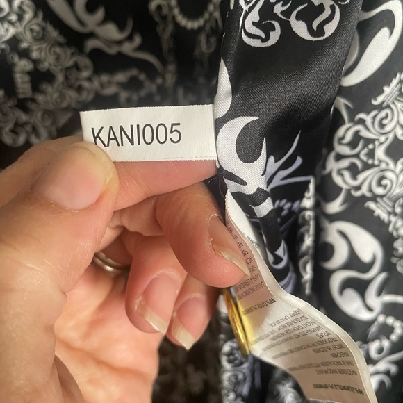 Karl Kani Black Trench Coat Sz L - Picture 11 of 12